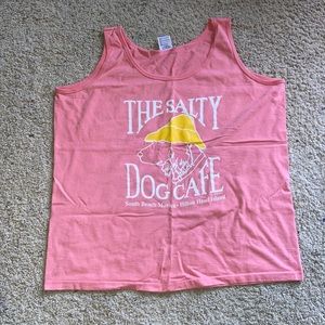 Pink tank top the salty dog cafe unisex sizing